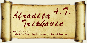 Afrodita Tripković vizit kartica
